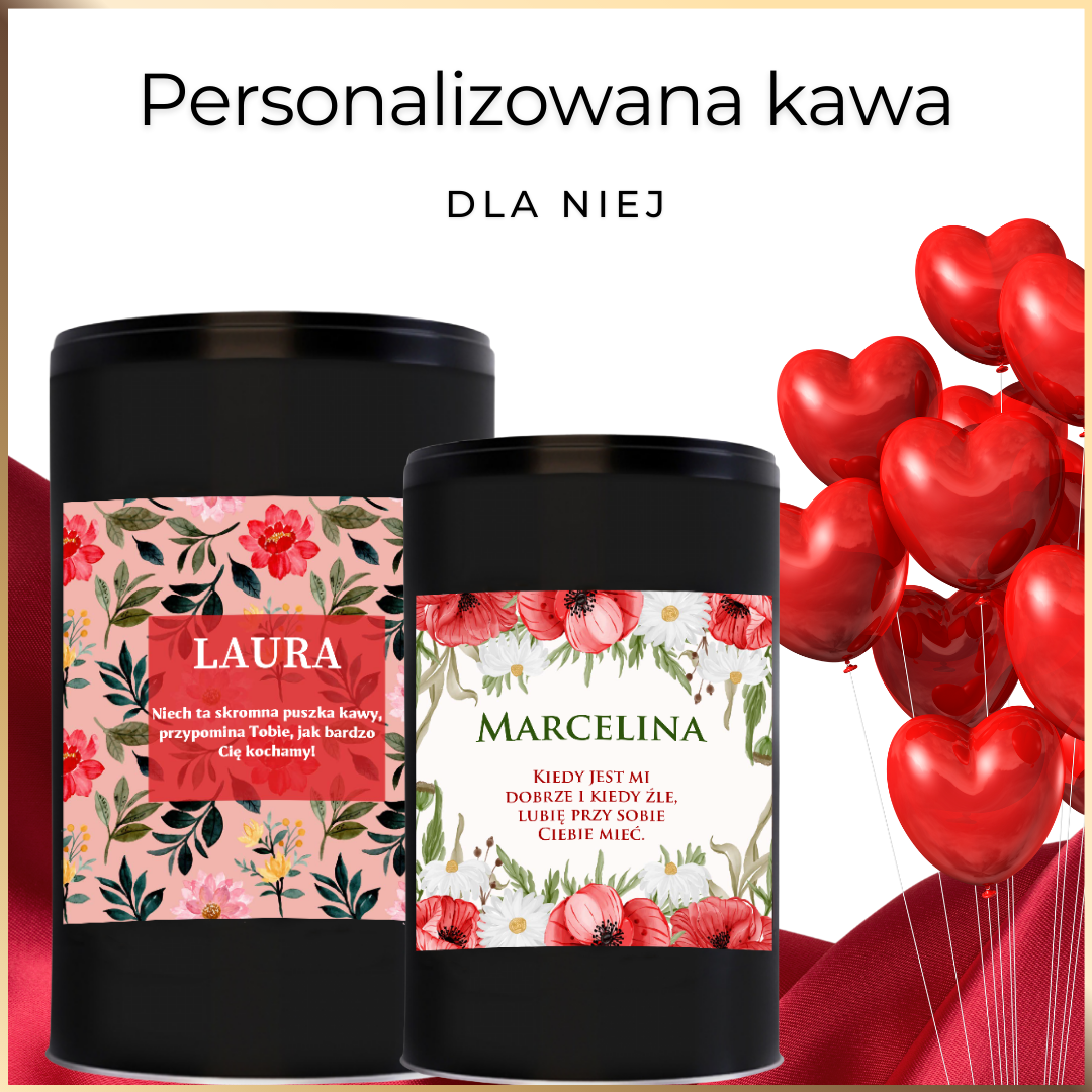 personalizowana kawa dla niej